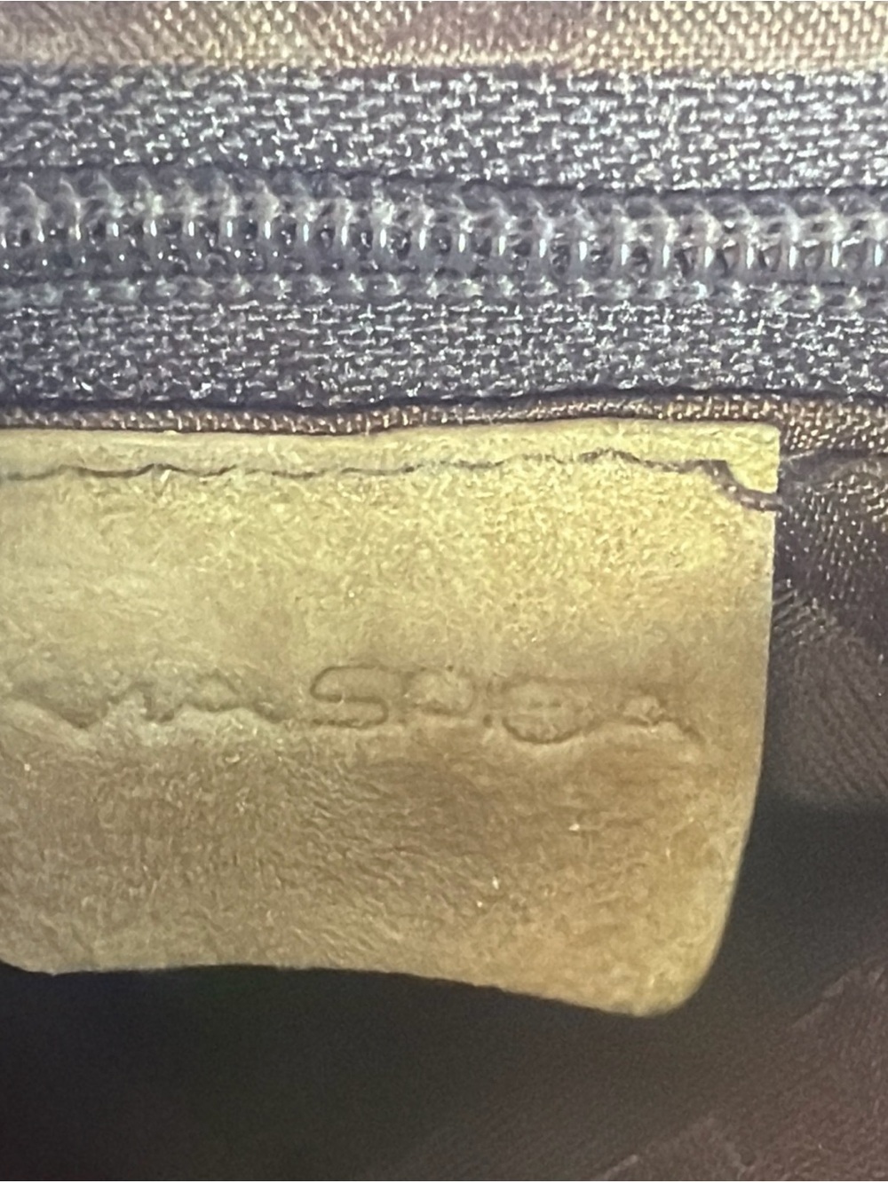 Vintage Y2K Via Spiga Tan Green & Burnt Orange Goat Suede Shoulder Purse - Picture 9 of 16